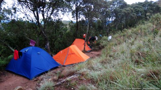 Camping do topo da Cachoeira do Juju